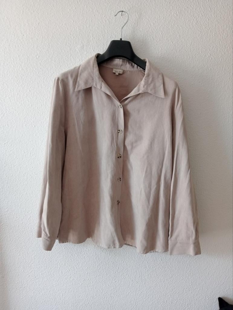 Malva blouse maat 50 beige, Ophalen of Verzenden