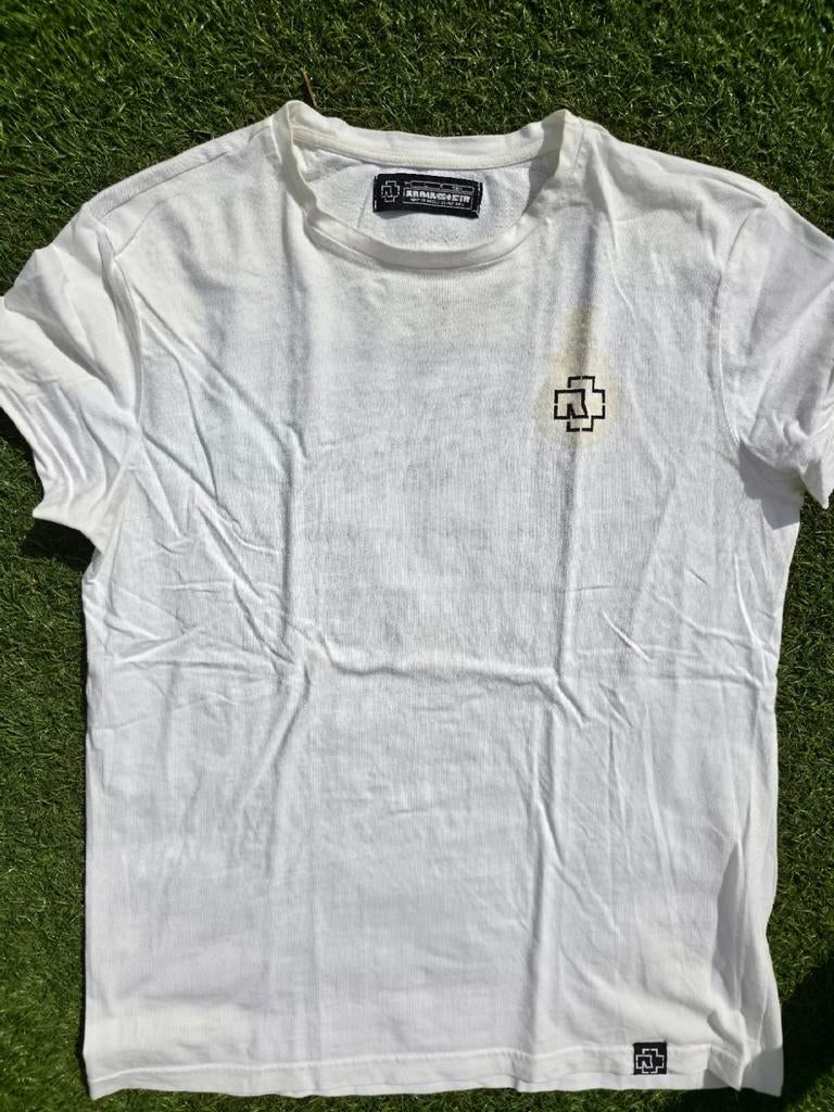 Shirt Rammstein maat L als nieuw, Kleding | Heren, T-shirts, Ophalen, Zo goed als nieuw, Maat 52/54 (L), Wit