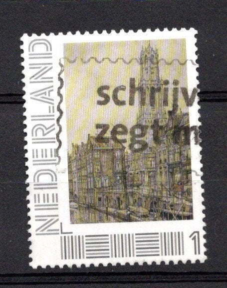 gestempelde zegel. Persoonlijke: oude kerk, Ophalen of Verzenden, Na 1940, Gestempeld
