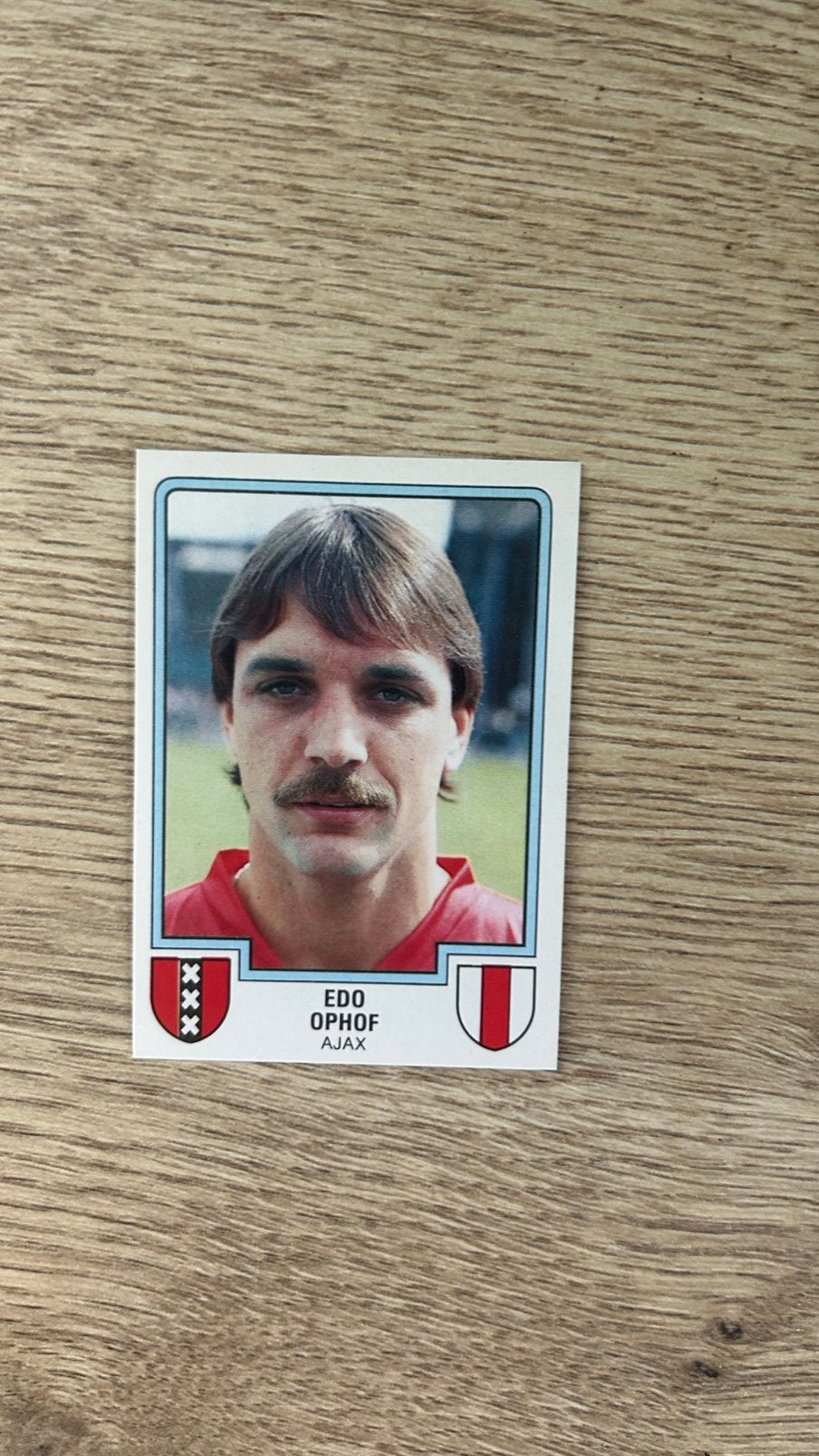 Panini Voetbal 86 plaatje Edo Ophof Ajax, Verzenden, Zo goed als nieuw, Sticker