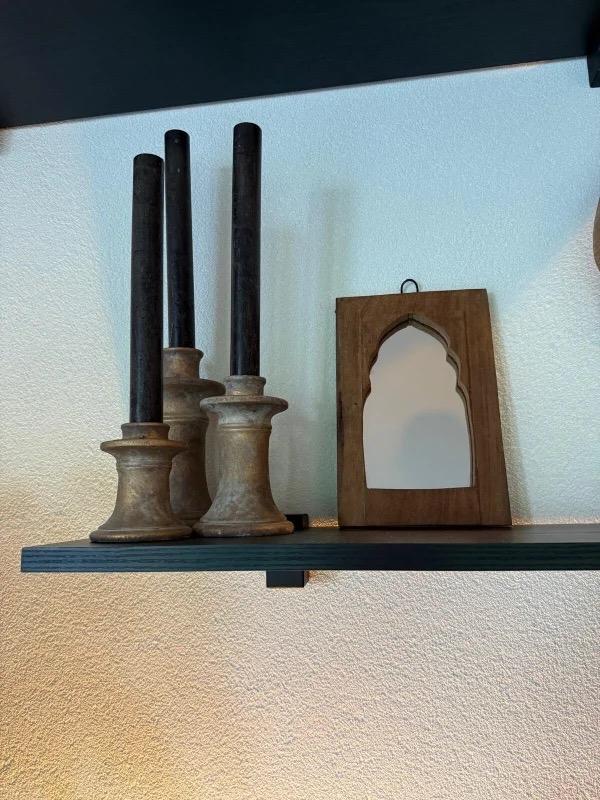 Wandspiegel hout Marrakech stijl, Minder dan 50 cm, -, -, Nieuw