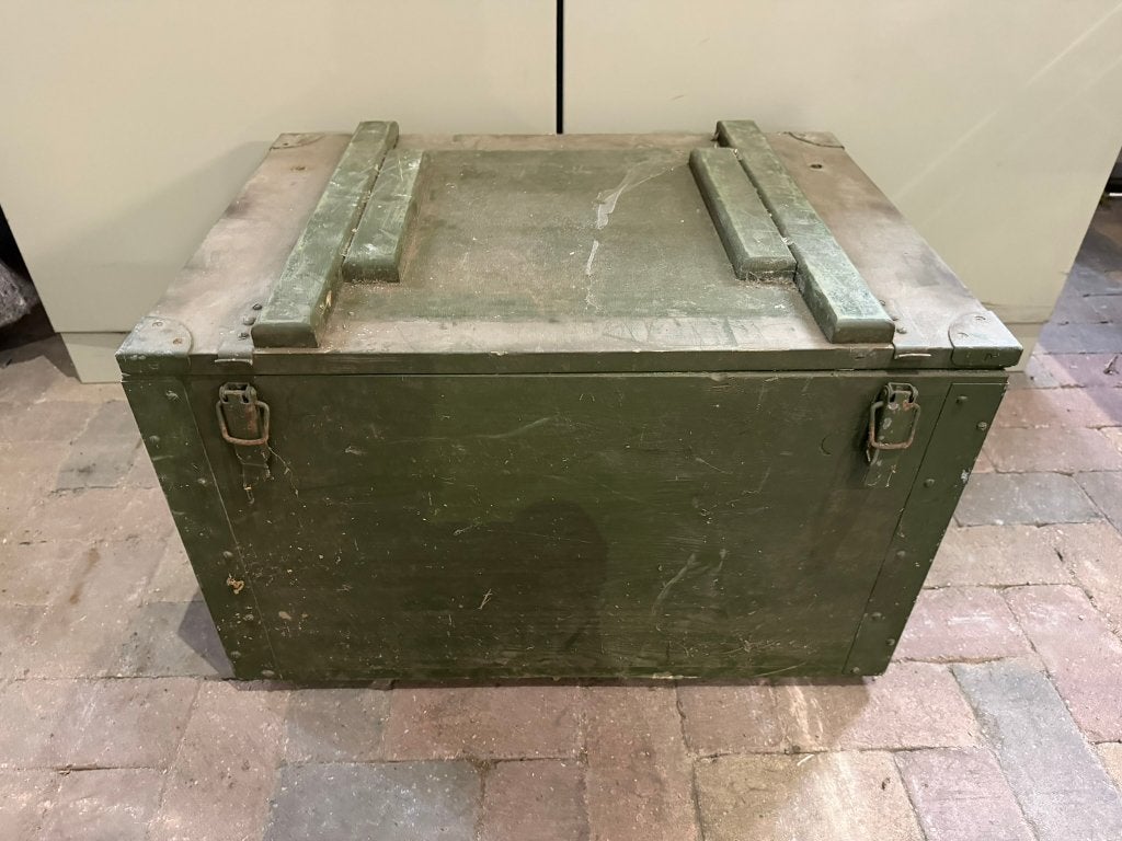 30+ houten legerkist transportkist leger groen – vintage, Ophalen, Landmacht, Nederland, Kist of Geocache