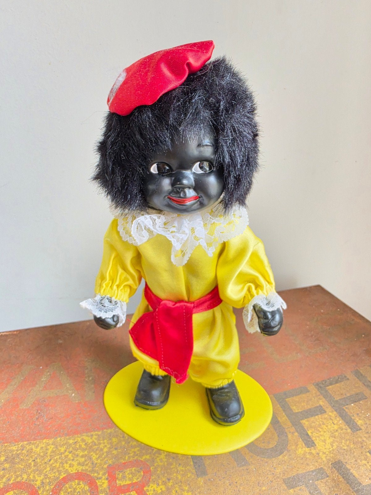 Vintage Zwarte Piet pop - 27 cm - Old School, Diversen, Sinterklaas, Ophalen of Verzenden