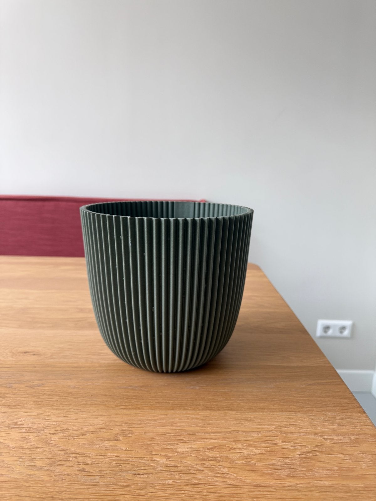 Groene lichtgewicht plantenpot, Tuin en Terras, Bloempotten, Kunststof, Rond, Minder dan 40 cm, Ophalen
