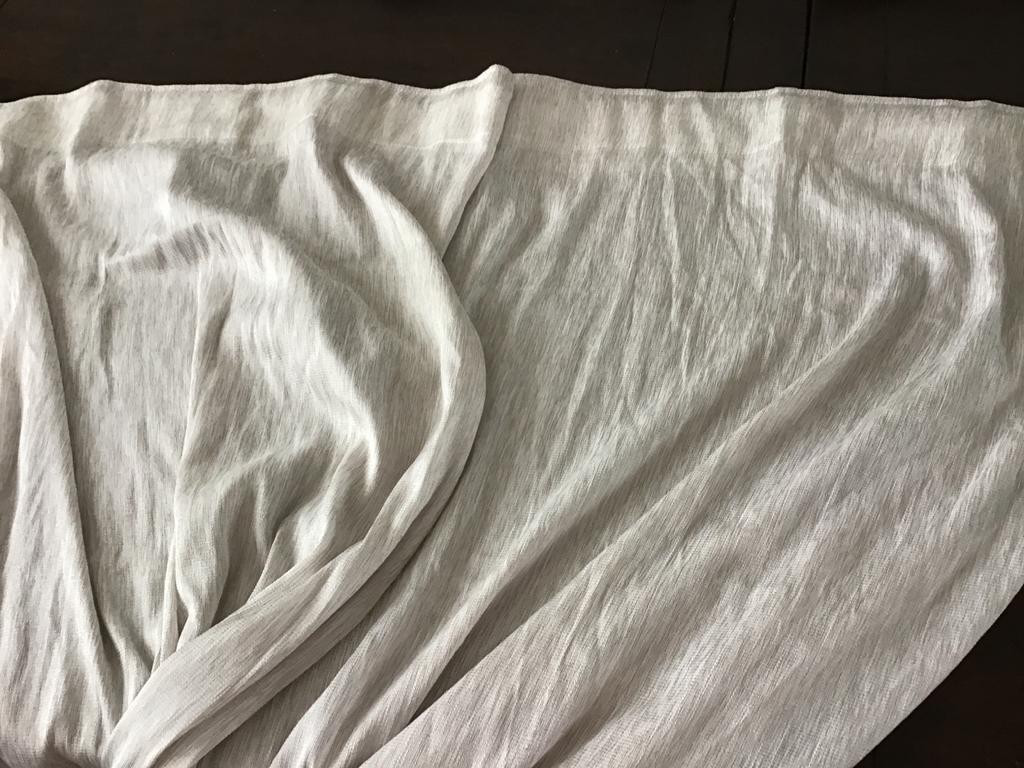 Vitrage gordijnen gebroken wit, 200 cm of meer, Zo goed als nieuw, Crème, 50 tot 100 cm