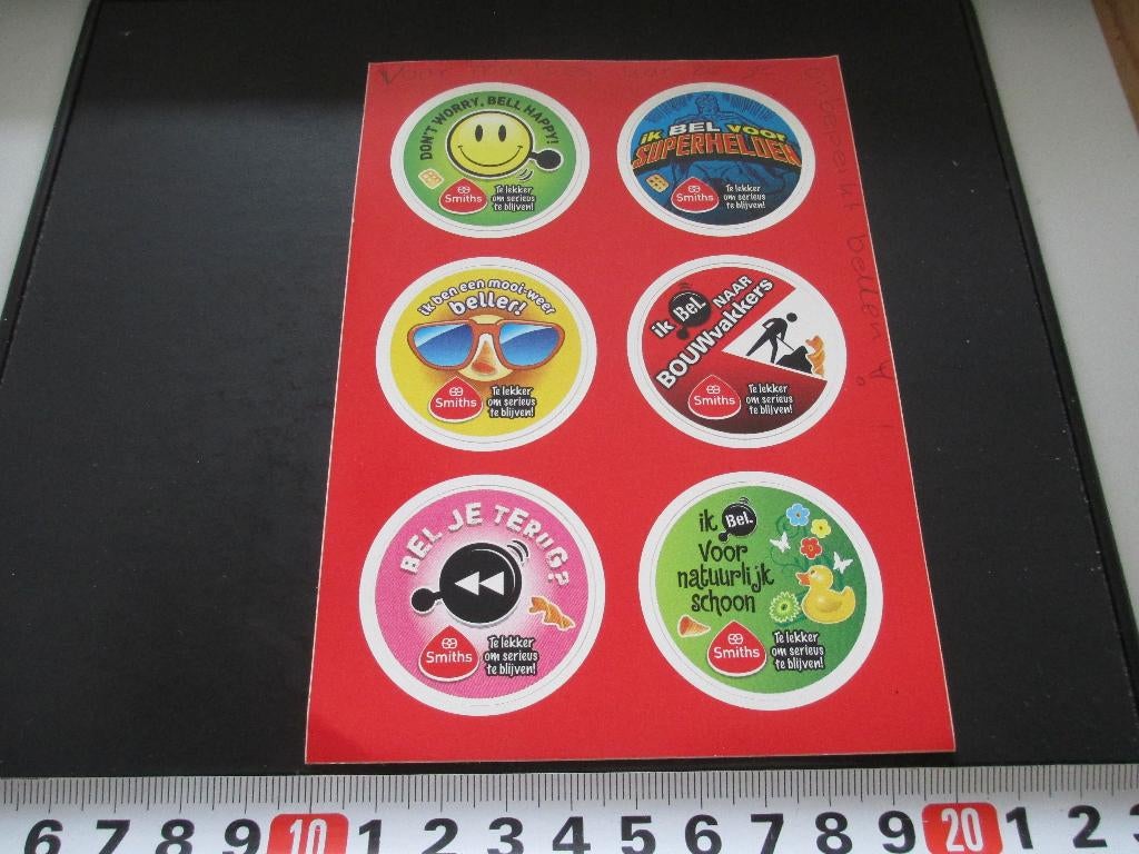 sticker set smiths chips fiets bel stickers, Verzamelen, Stickers, Zo goed als nieuw, Ophalen