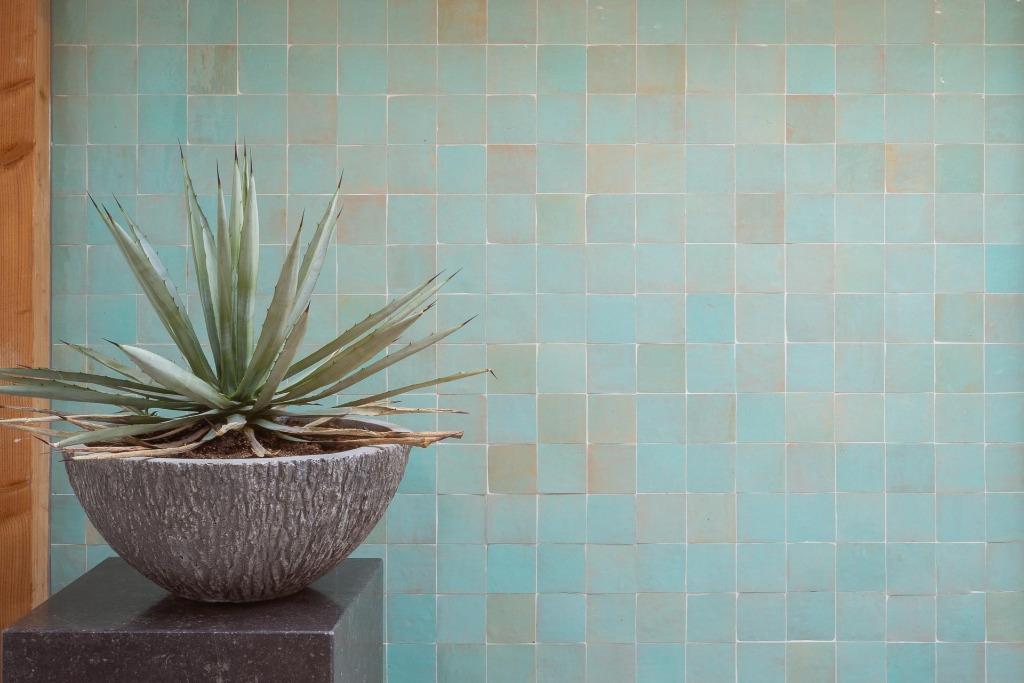 Turquoise | Marokkaanse Zelliges wandtegels, Ophalen, Nieuw, Minder dan 20 cm, Minder dan 20 cm