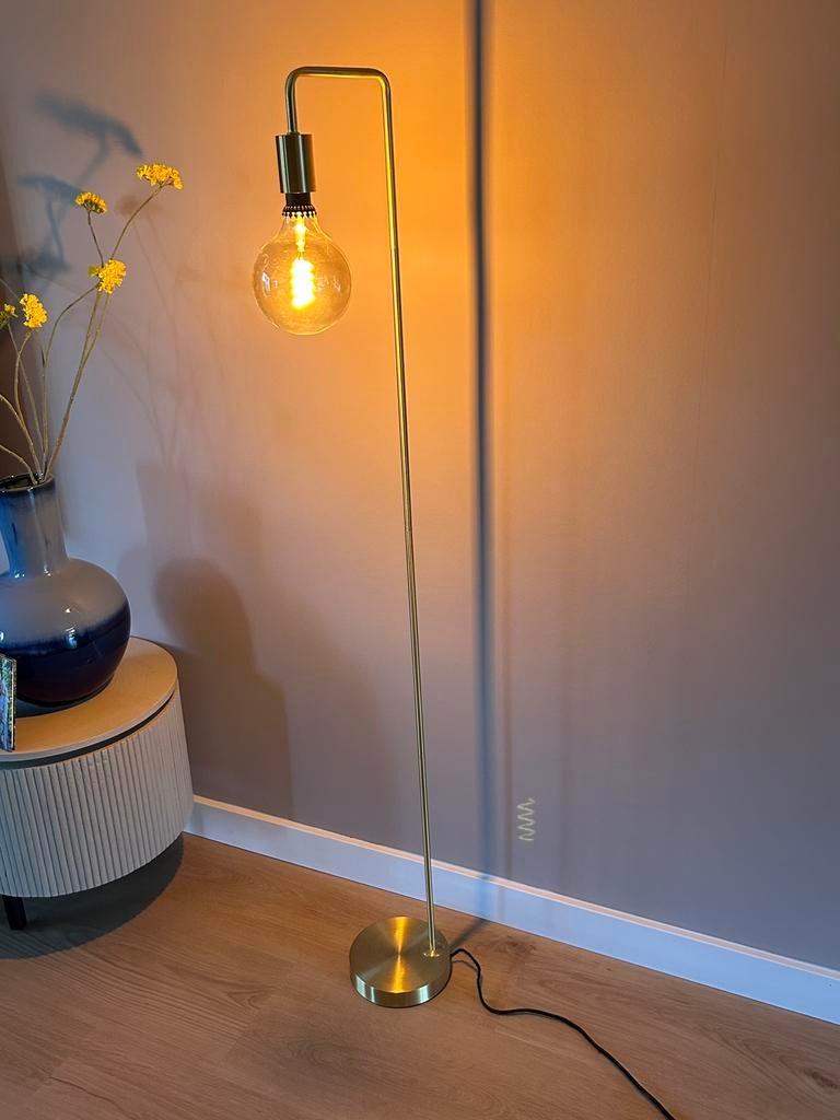 Vloerlamp goud, Ophalen of Verzenden, Zo goed als nieuw, 150 tot 200 cm