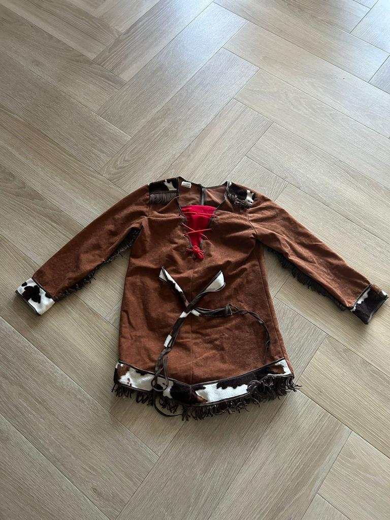 Cowboy jurkje carnaval maat 128, Kinderen en Baby's, Kinderkleding | Maat 116, Ophalen of Verzenden, Zo goed als nieuw, Meisje