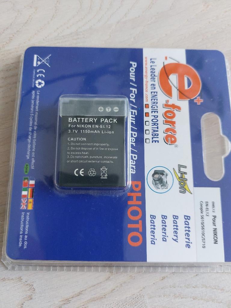 Nieuw EN-EL12 Accu voor Nikon camera's merk Lithium-ion, Ophalen of Verzenden, Nieuw
