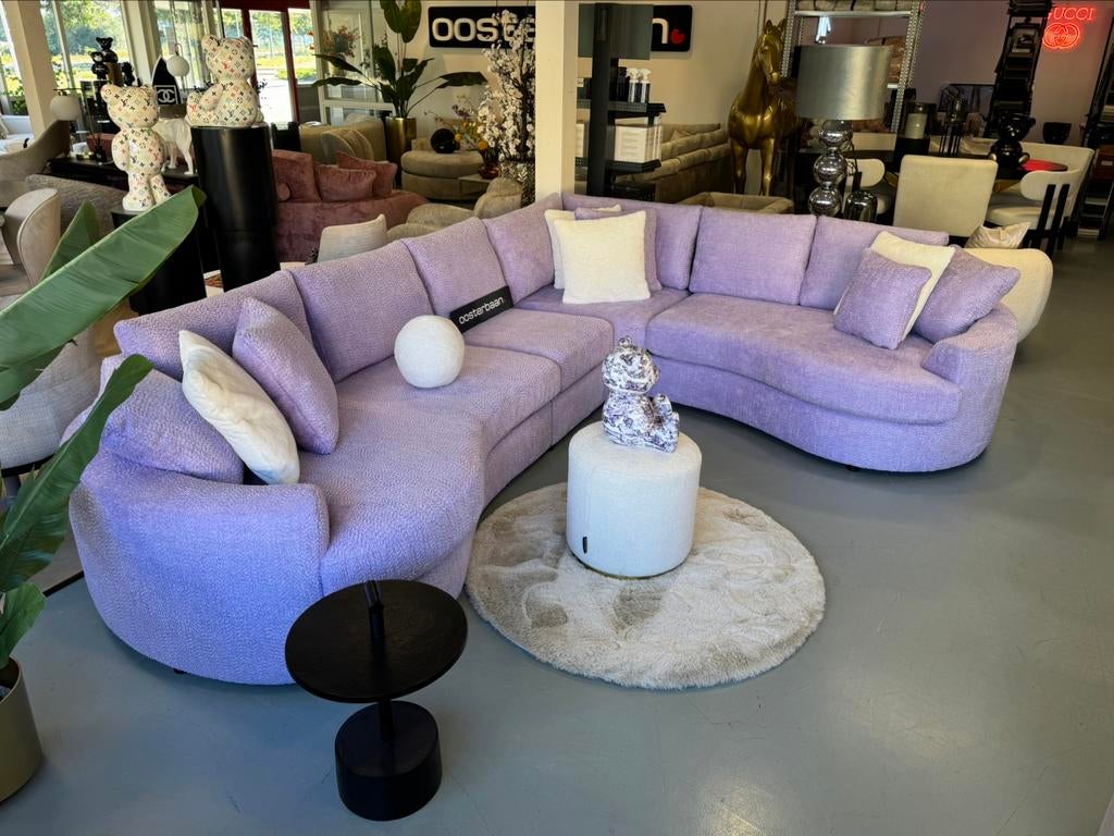 Luxe Velvet Teddy Loungebank Jacco 340x260cm NIEUW - Uniek, Info@oosterbaanwonen.nl, Venus 31 8448CE Heerenveen, Hoekbank, Ophalen of Verzenden