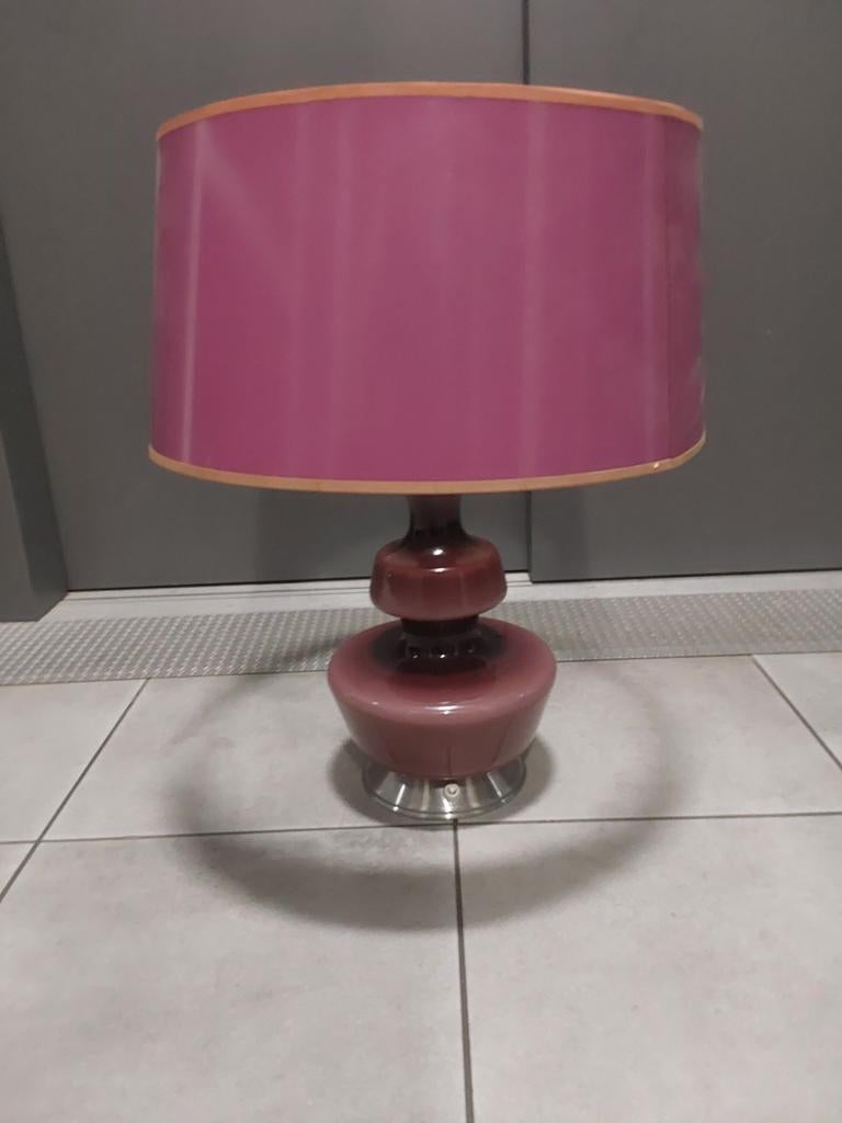 HOLMEGAARD LAMP GLAZEN VOET DORIA STYLE RAAK VISTOSI VINTAGE, Huis en Inrichting, Ophalen of Verzenden, Minder dan 50 cm