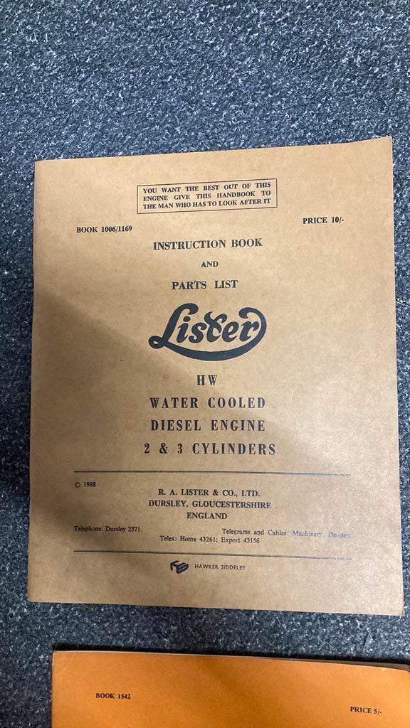 Lister boeken van H serie, Doe-het-zelf en Verbouw, Motoren, Ophalen, Zo goed als nieuw, Dieselmotor