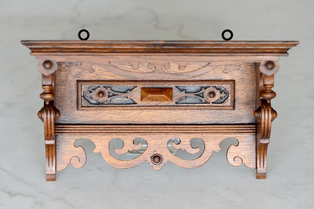 ✅ Antieke WANDCONSOLE hout ca. 1875, Antiek en Kunst, Ophalen of Verzenden