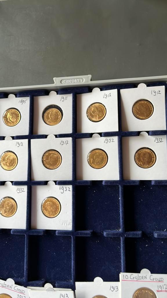 gouden tientjes  1933, Postzegels en Munten, Munten | Nederland, Setje, Koningin Wilhelmina, Goud, Overige waardes