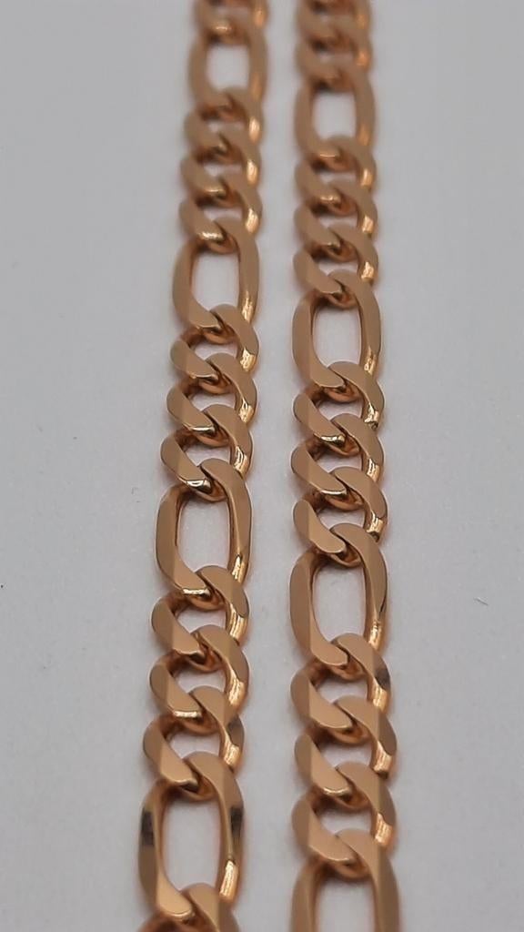 gouden  figaro schakel ketting 14kt, Www.bredajuwelier.nl, Nieuw, Ophalen of Verzenden, Www.bredajuwelier.nl