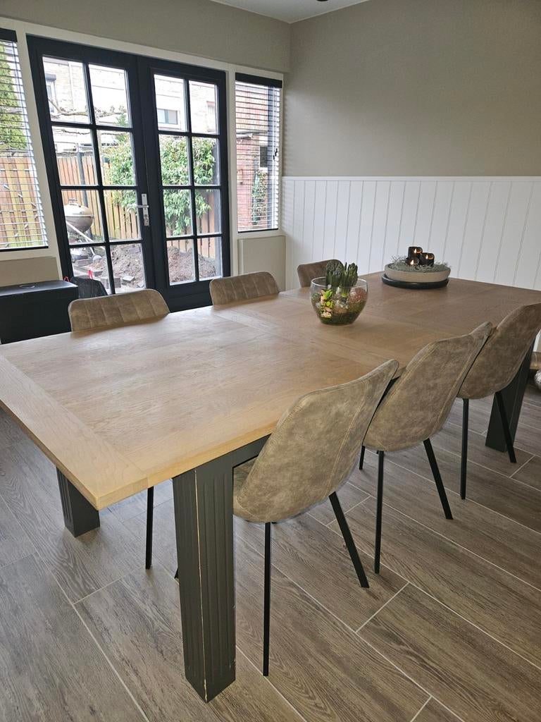 Eettafel 240 x 100, Ophalen, Gebruikt, 200 cm of meer, 50 tot 100 cm