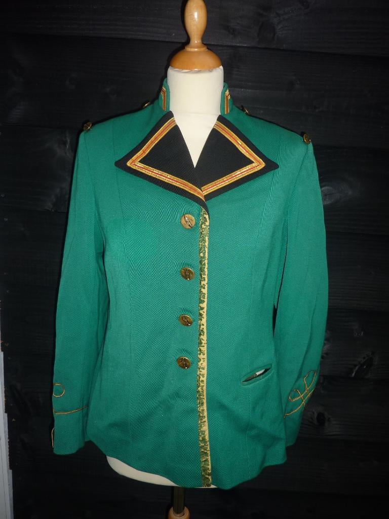 CARNAVAL, fanfare, harmonie, jas, groen, schutterij, Ophalen of Verzenden, Gedragen, Carnaval, Kleding