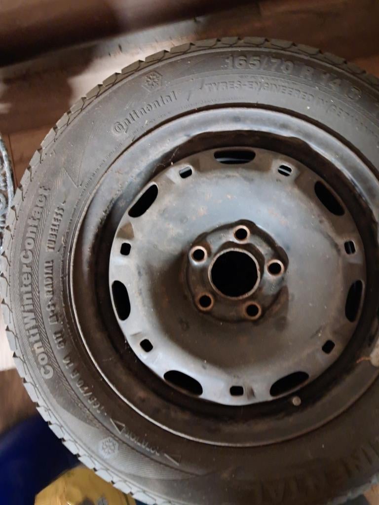 Continental Winterbanden 165/70 R14 met Velg, Ophalen, Gebruikt