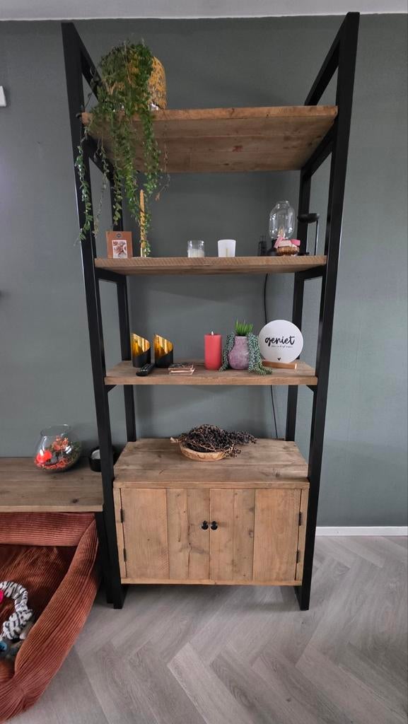 Landelijk TV Meubel & Boekenkast, Met deur(en), 200 cm of meer, Minder dan 100 cm, 25 tot 50 cm