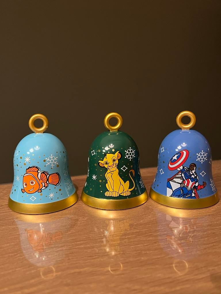 Gave set Disney belletjes kerstbellen, Ophalen of Verzenden, Overige figuren, Nieuw, Beeldje of Figuurtje