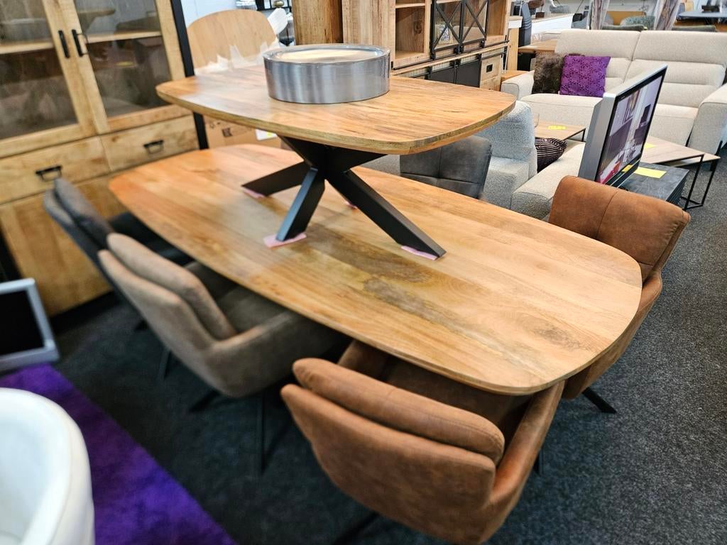 Eettafel Danish massief Mango robuuste Frame NIEUW, Ophalen, 50 tot 100 cm, Nieuw, 50 tot 100 cm