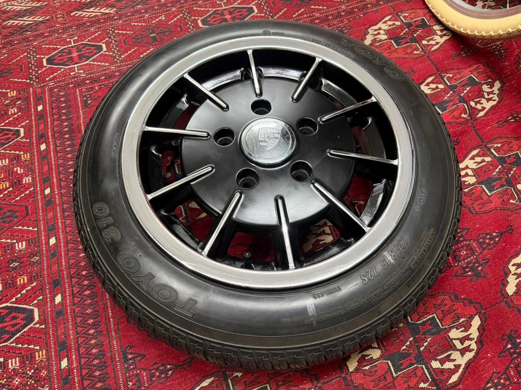 Porsche gasburner velg 15 inch 5x130 5,5J met naafkap, Velg(en), 16 inch, Nieuw, Ophalen of Verzenden