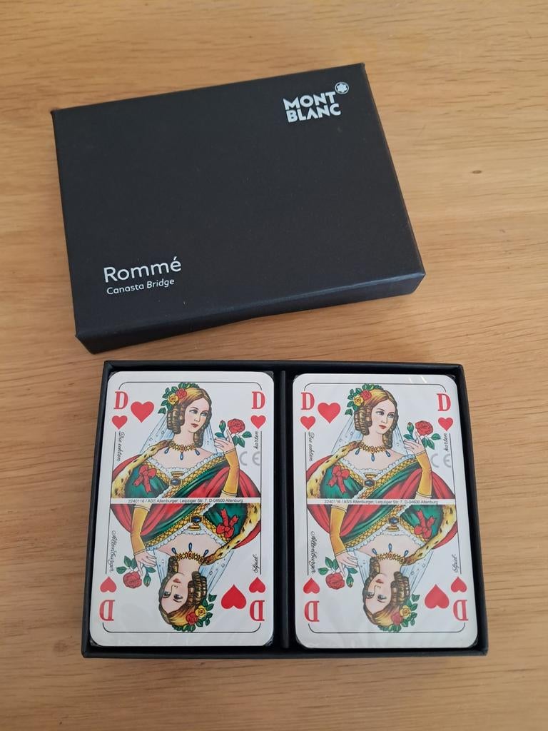 Montblanc Speelkaarten - Rommé, Canasta, Bridge, Vijf spelers of meer, Ophalen of Verzenden, Nieuw, Montblanc