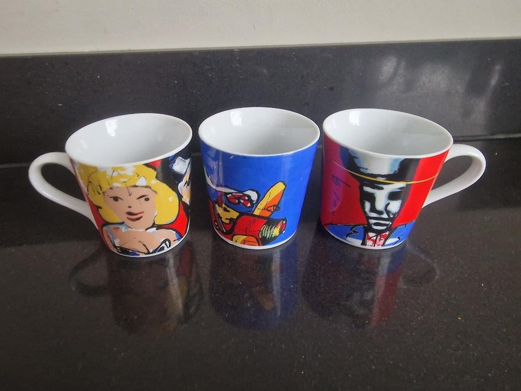 Herman Brood 3x mok, Ophalen of Verzenden, Zo goed als nieuw, Overige stijlen, Kop(pen) en/of Schotel(s)