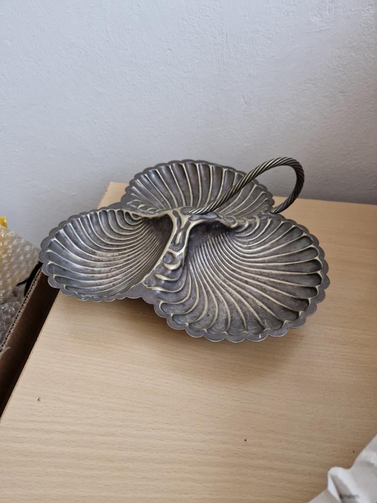 Benetfink&Co verzilverd schelpenschaal met veel details, Ophalen of Verzenden