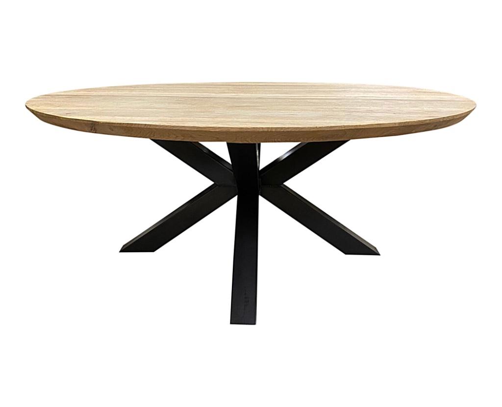 Grote ronde tafel vergadertafel rond eiken eettafel 180 cm, 150 tot 200 cm, Nieuw, Ophalen of Verzenden, Vijf personen of meer