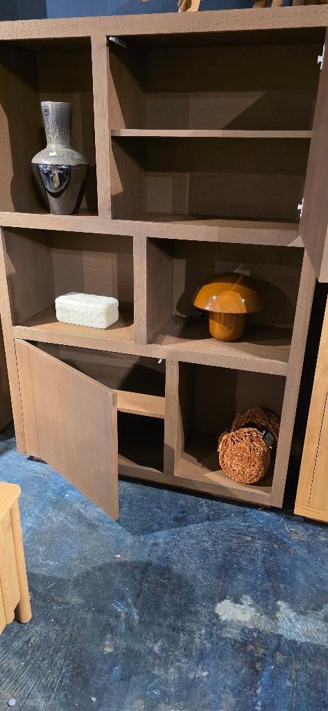 Opbergkast / Vakkenkast – Licht Bruin - 120 B SHOWMODEL !, Huis en Inrichting, Kasten | Wandmeubels, Bornsestraat 31, Ophalen of Verzenden