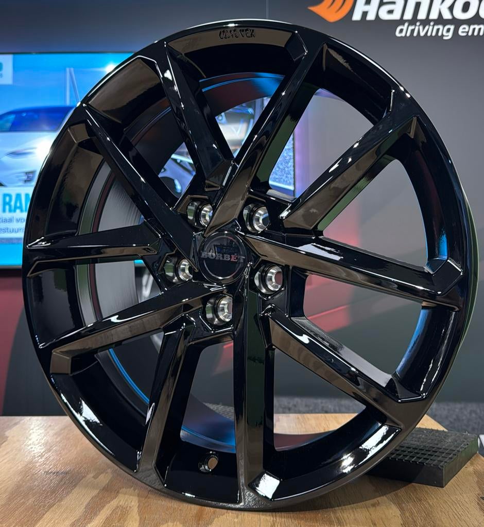 Nieuwe 18 inch zwarte velgen 5x112 Audi Volkswagen Seat, Ophalen, 18 inch, Velg(en), Info@bandenbunker.nl
