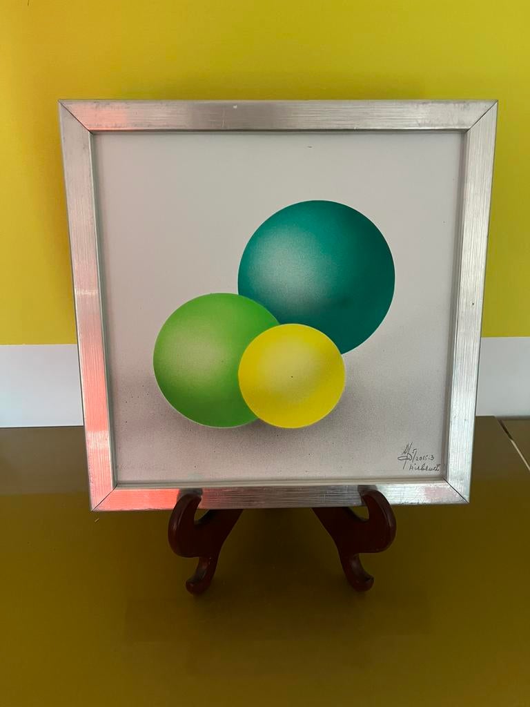 AIRBRUSH KUNSTAFBEELDING.  —.MARIANNE TWIJNSTRA?., Antiek en Kunst, Kunst | Litho's en Zeefdrukken, Ophalen of Verzenden