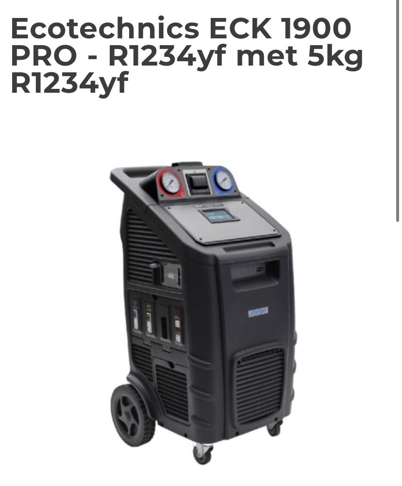 Ecotechnics Airco machine R1234YF ECK1900ProHFO + 5KG r1234, Smirnoffstraat 9a 7903AZ Hoogeveen, Nieuw, Ophalen of Verzenden, Mduinkerken@jaritechniek.nl