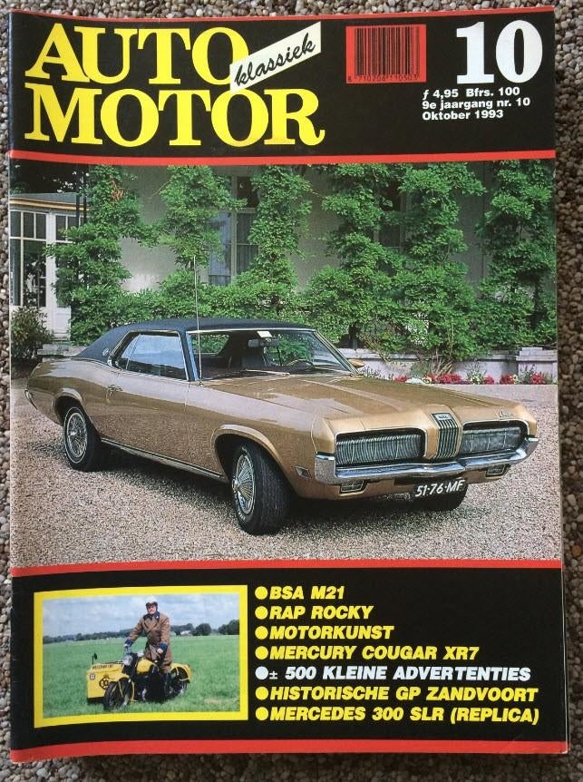AMK: BSA M21, Mercury Cougar XR7, Mercedes 300 SLR, Ophalen of Verzenden, Gelezen, Algemeen