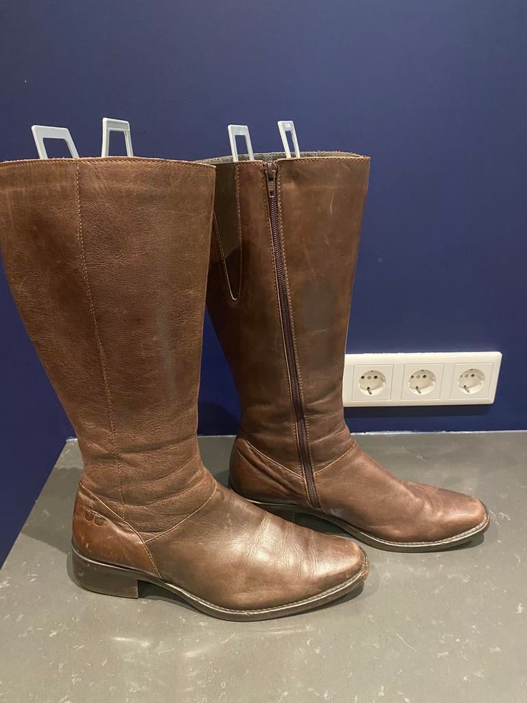 JJ laarzen, Kleding | Dames, Schoenen, Hoge laarzen, Bruin, Ophalen of Verzenden, Gedragen