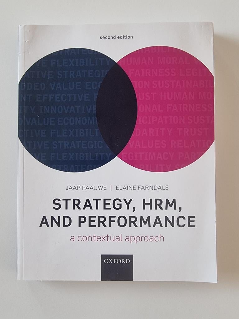 Strategy HRM and Performance- Paauwe en Frandale, Ophalen of Verzenden, Zo goed als nieuw, Jaap Paauwe, Elaine Farndale
