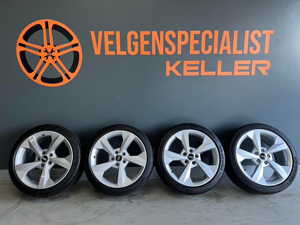 Audi A3 18 inch velgen Origineel 5x112 Michelin zomerset, 18 inch, Banden en Velgen, Ophalen of Verzenden, Zomerbanden