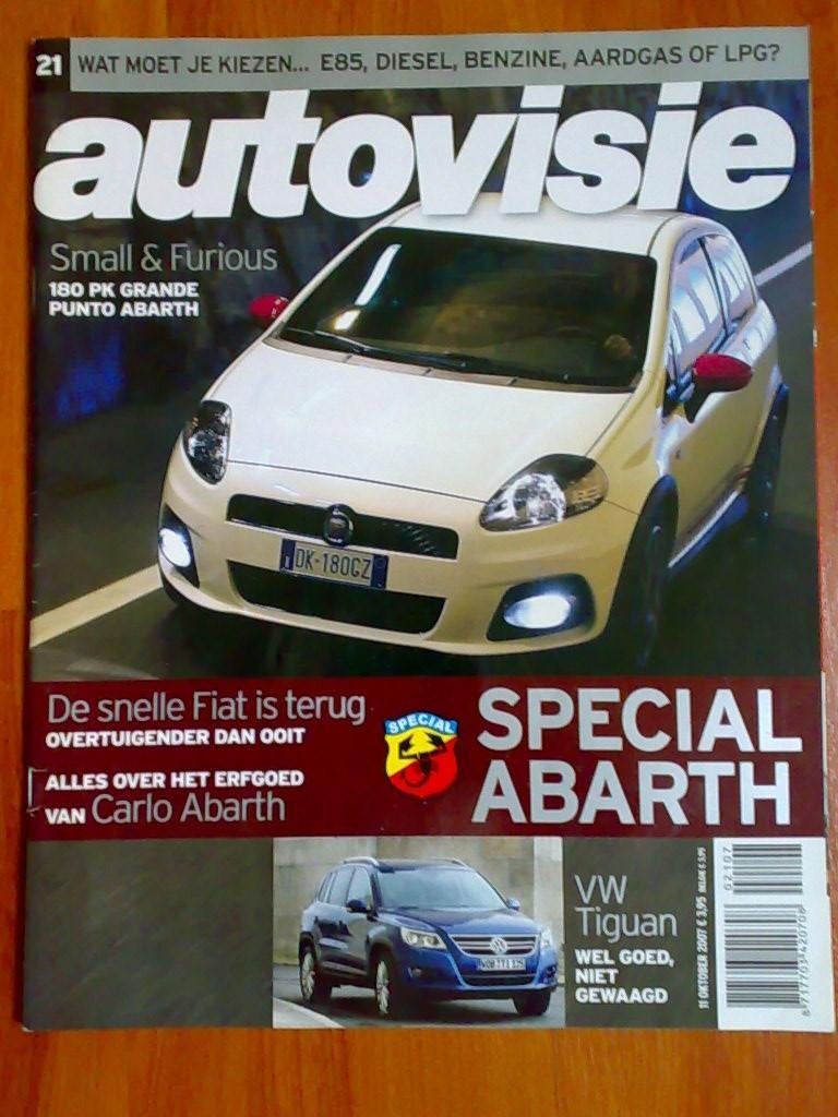 AutoVisie: Fiat Grande Punto Abarth en 500 Abarth, VW Tiguan, Ophalen of Verzenden, Zo goed als nieuw, Algemeen