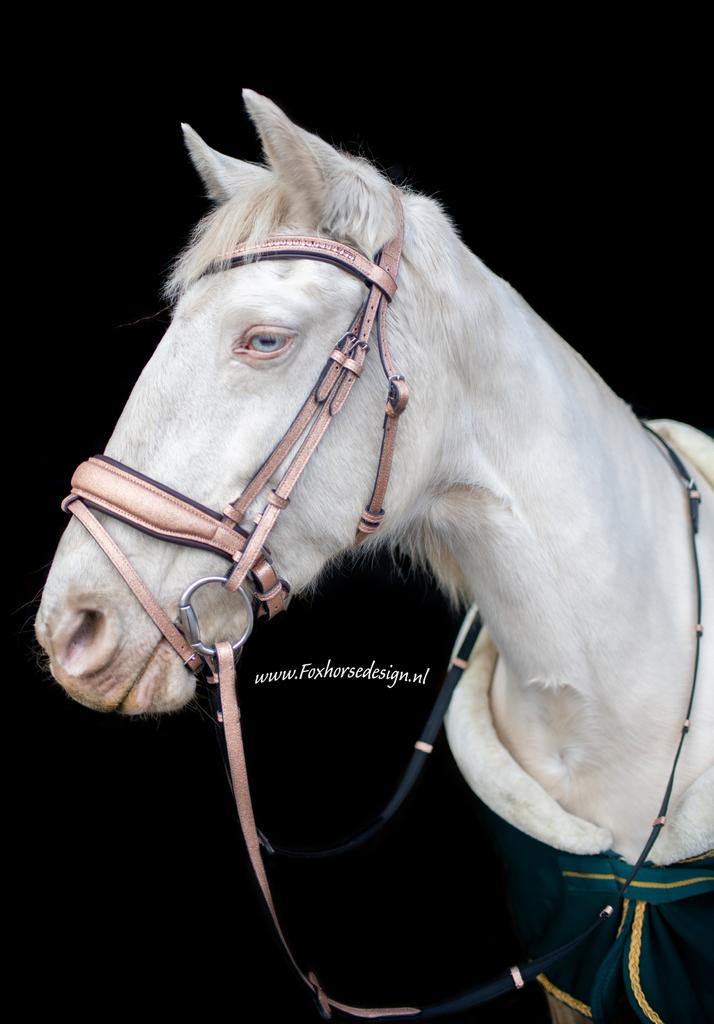 Nieuw! Rose goud glitter hoofsstellen in div maten, Dieren en Toebehoren, Paarden en Pony's | Hoofdstellen en Tuigage, Ophalen of Verzenden