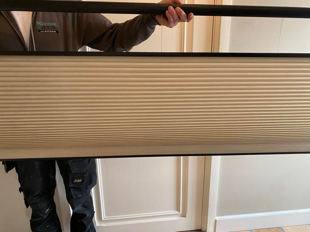 Duettes met top-down bottom-up functie, Huis en Inrichting, Stoffering | Gordijnen en Lamellen, Ophalen, 200 cm of meer, Beige