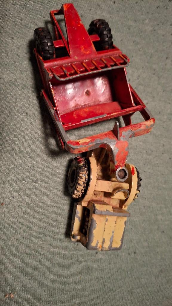 Vintage speelgoed, motor scraper, Ophalen of Verzenden