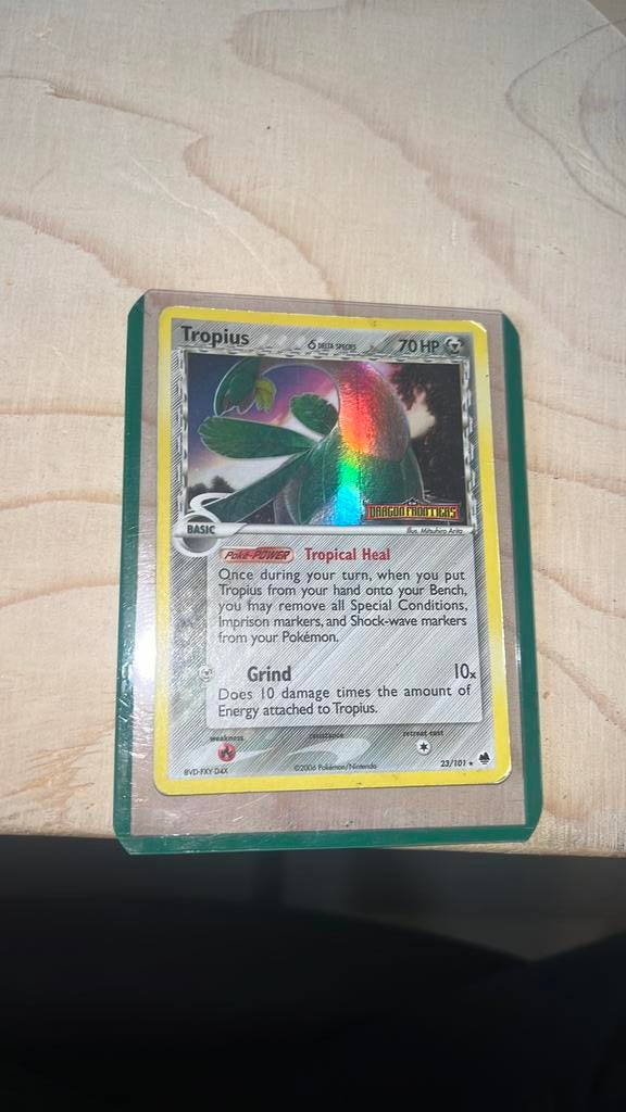 Pokemon kaart, tropius. VINTAGE!!!, Ophalen of Verzenden, Zo goed als nieuw