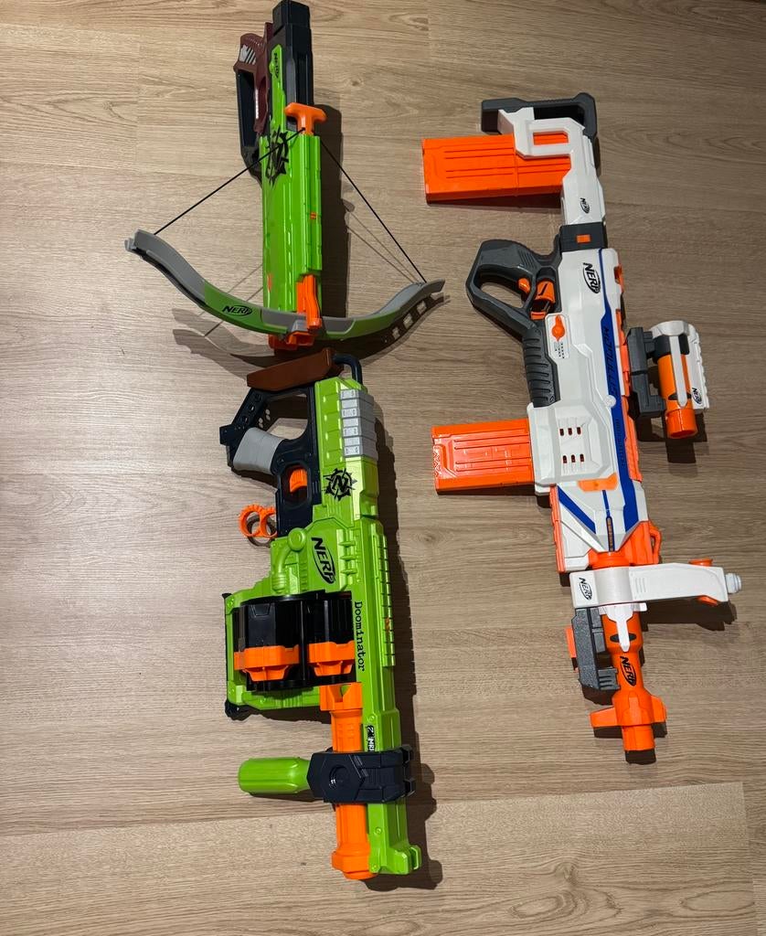 Te koop: 3 stoere Nerf blasters – klaar voor actie!, Kinderen en Baby's, Ophalen of Verzenden, Zo goed als nieuw