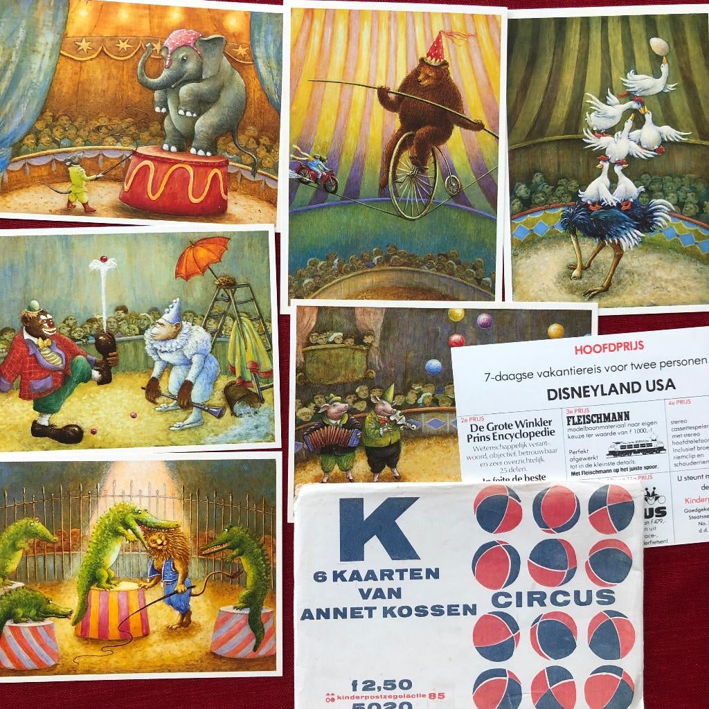 Coor het kind, 6 x Circus, Annet Kossen 1985, Verzamelen, Verzenden, 1980 tot heden, Ongelopen, Overige thema's