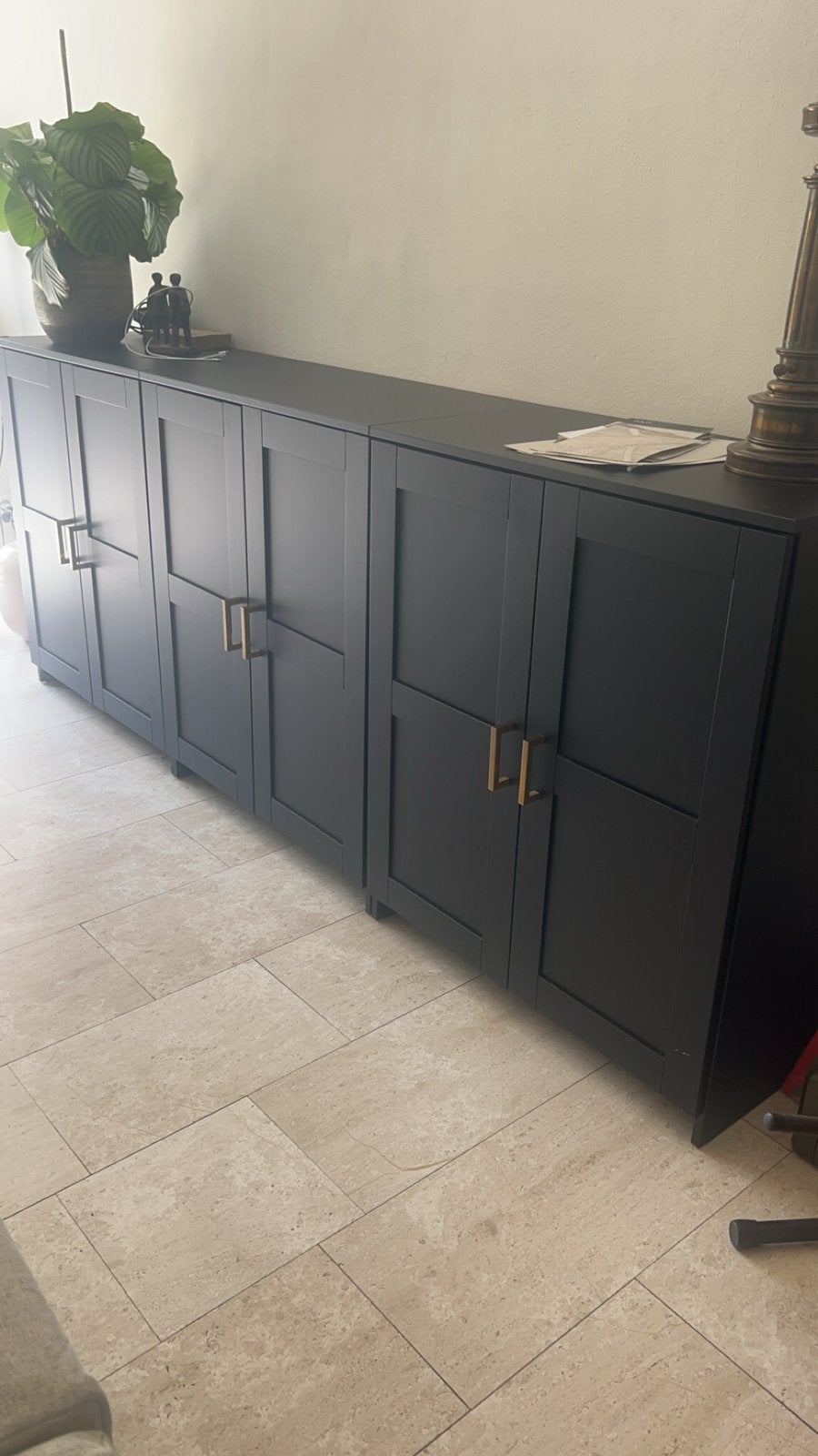Drie IKEA brimnes dressoir wandkasten zwart, Ophalen, Zo goed als nieuw, 25 tot 50 cm, 100 tot 150 cm