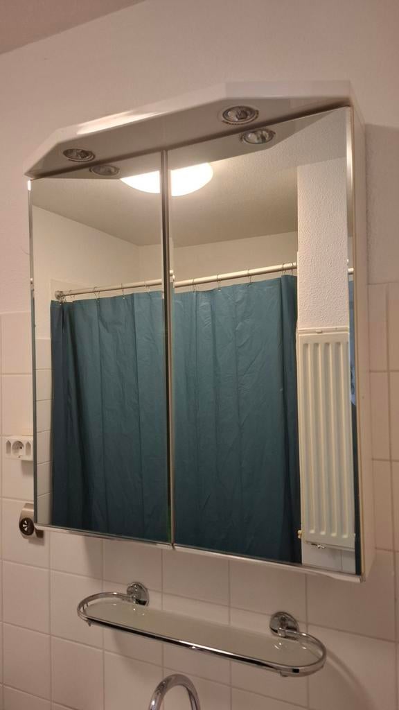 Badkamerkast met spiegeldeuren, verlichting en trafo, Ophalen, 50 tot 100 cm, Minder dan 25 cm, Minder dan 100 cm