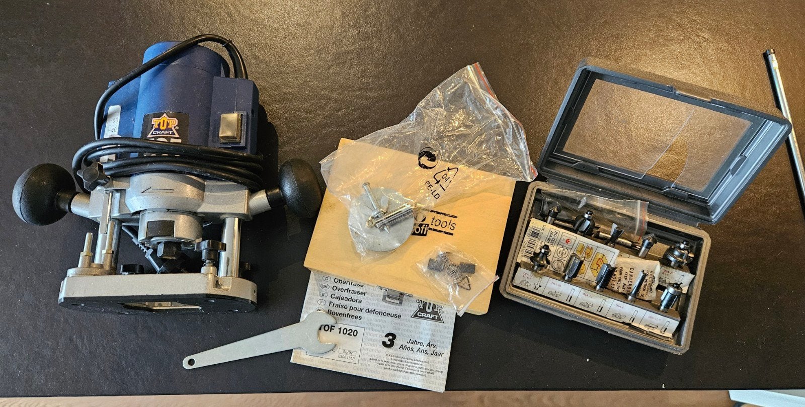 Bovenfrees TOP Craft TOF 1020 met uitgebreide frezenset, Ophalen, Gebruikt, Bovenfrees, Top Craft