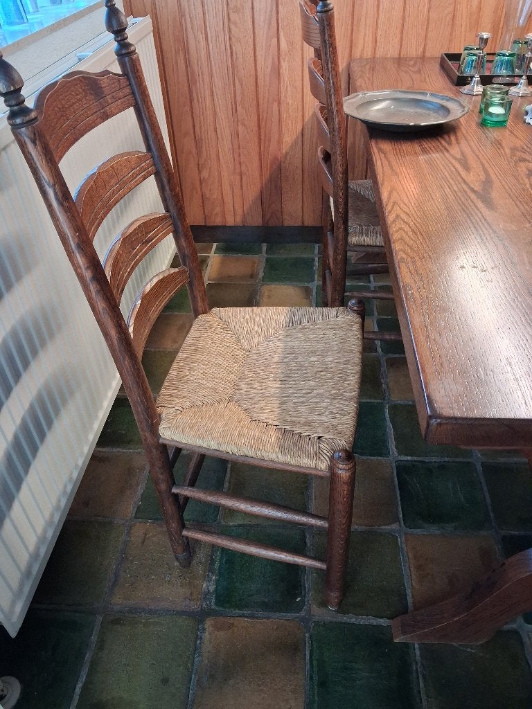 3 Eiken Knopstoelen, Ophalen